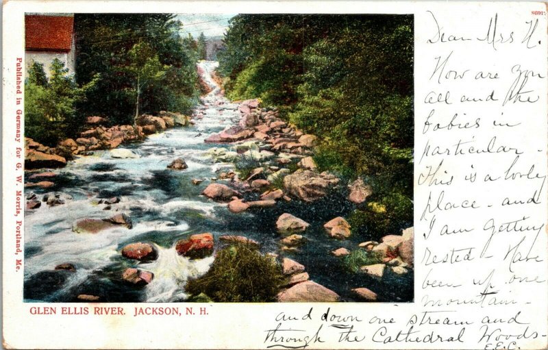 JACKSON NH Glen Ellis River New Hampshire Postcard PMC ca. 1905 White Mountains