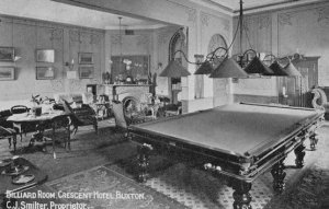 Billiard Snooker Room Crescent AA Hotel Buxton Derby Old Postcard