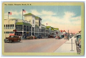 c1940 Casino Classic Cars Exterior Hampton Beach New Hampshire Vintage Postcard