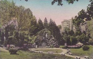 Indiana Mary-Of-The-Woods College The Grotto Of Lourdes Albertype