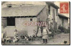 Old Postcard Folklore farmyard