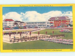 Pre-Chrome SHUFFLEBOARD SCENE Wildwood New Jersey NJ AG4634