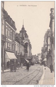 BOURGES, Rue Moyenne, Street Car tracks, Cher, France, 00-10s