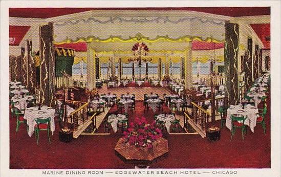 Illinois Chicago Marine Dining Room Edgewater Beach Hotel