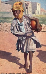Vintage Postcard 1910's Water Carrier Upper Egypt Pub By. The Egyptian Gazette