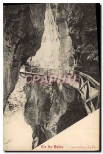 Old Postcard Aix les Bains Les Gorges du Fier