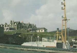 Fishing Boat at Lochboisdale South Uist Scottish Postcard