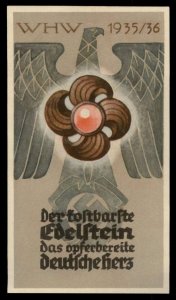 3rd Reich Germany 1935 Winterhilfswerk WHW Winter Charities Donation Plaka 98149