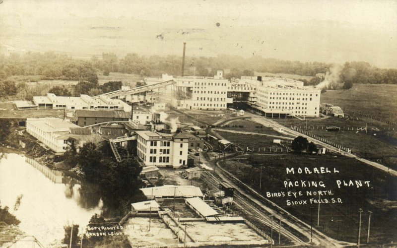 PC CPA US, S. DAKOTA,SIOUX FALLS,MORRELL PACKING, REAL PHOTO POSTCARD (b5701)