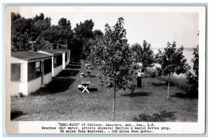 Chez-Nous Lanoraie Quebec Canada Lake Cabins RPPC Photo Unposted Postcard 