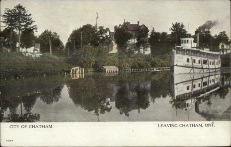 Chatham Ontario Steamer Ship City of Chatham c1910 Postcard