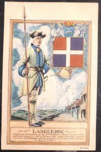 Mint USA PPC Picture Postcard Languedoc Regiment 7 Years War Parade Uniforms