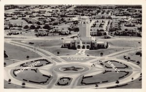 U S ARMY RANDOLPH FIELD TEXAS-WASHINGTON CIRCLE~1940s AERIAL REAL PHOTO POSTCARD