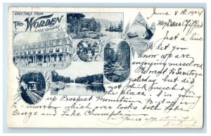 1904 Greetings from The Worden Lake George New York NY Posted PMC Postcard