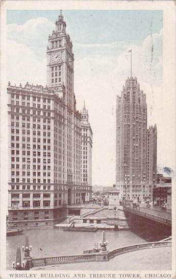 Wrigley Building And Tribune Tower Chicago Illinois 1936