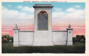 South Carolina Florence Soldiers' Memorial Fountain