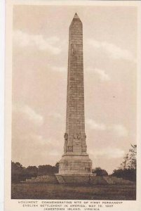 Virginia Jamestown Island Statue Of Indian Princess Pocahontas Albertype