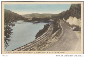 The Scenic Restigouche River From Route 6, Railroad Tracks, Gaspe Highway, Qu...