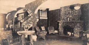 Manchester Vermont Worthy Inn Lobby Real Photo Antique Postcard J42859