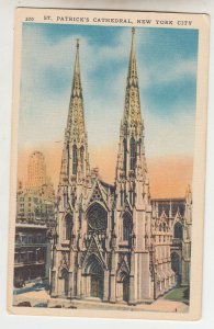 P2288 old postcard st. patrick,s cathedral new york city unused