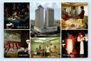 The Mandarin Hotel restaurant interior multiview SINGAPORE 4x6 Chrome Postcard