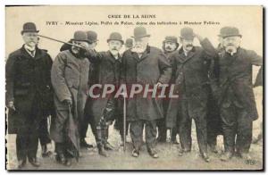 Old Postcard Crue of the Seine Ivry Mr. Lepine Police Prefect provides guidan...