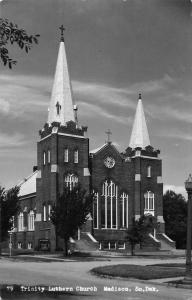 Madison South Dakota Trinity Luthern Church Real Photo Antique Postcard K82217