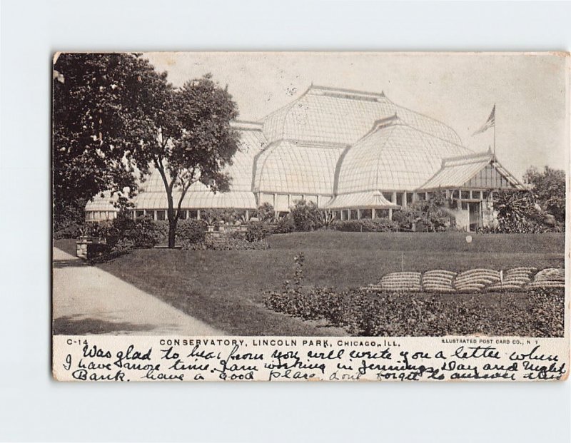 Postcard Conservatory, Lincoln Park, Chicago, Illinois