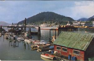 Wrangell Alaska AK ~ Port Fishing Boat Boats Ship Ships Inside Passage Postcard