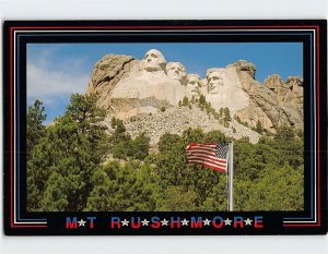 Postcard Mt. Rushmore, Black Hills, Keystone, South Dakota