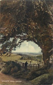 Postcard England Brook's Head Valley picturesque scenery