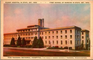 Tacoma General Hospital First School Of Nursing TACOMA Washington Postcard UNP