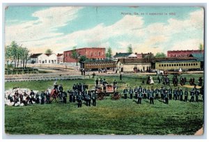 1909 Army Soldiers Carriage Atlanta Georgia GA Posted Antique Postcard 