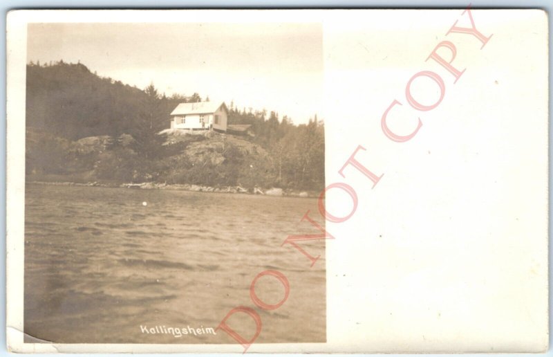 c1910s Kallingsheim, Agder, Norway RPPC Nature Hiking House Real Photo PC A138