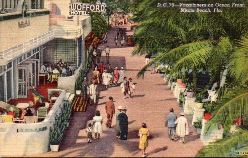 Florida Miami Beach Wofford Hotel 1948 Curteich