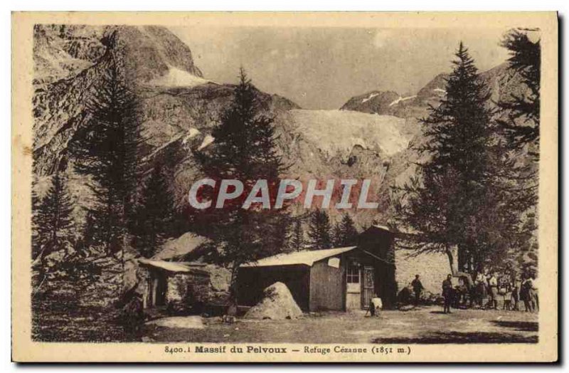 Postcard Old Mountain massif Pelvoux Refuge Cezanne