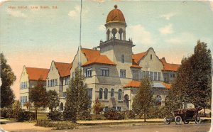 H73/ Long Beach California Postcard c1910  High School Building 145