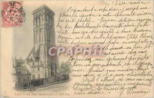 Postcard Old Tours Tour Charlemagne (map 1900)