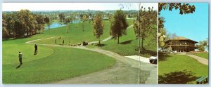 1960 Bridgeton Missouri Postcard Parkwood Oaks Golf Course McKelvey Road Foldout