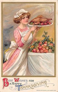 Artist Samuel Schmucker Vintage Thanksgiving Postcard