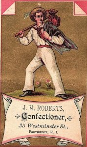 1870's J. H. Roberts Confectioner Candy Maker Victorian Trade Card P134