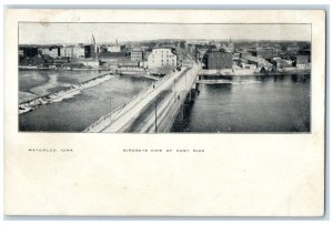 c1905 Birdseye View East Side Exterior Bridge Waterloo Iowa IA Vintage Postcard