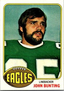 1976 Topps Football Card John Bunting Philadelphia Eagles sk4533