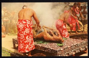 Hawaii LUAU PIG main dish at every feast, Polynesian underground oven - Chrome