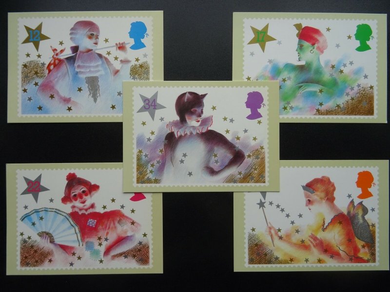 Post Office CHRISTMAS POSTCARD SET c1985 PHQ 88(b) 11/85 Design by A. George