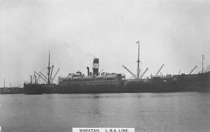 Waratah Printed Photo L.B.A. Line Ship 
