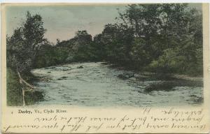 The Clyde River at Derby VT, Vermont pm 1907 UDB