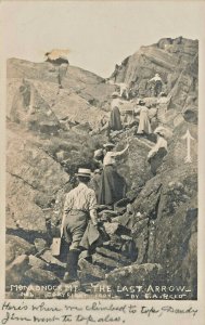 Climbing Mt Monadnock The Last Arrow in 1904 Real Photo Postcard