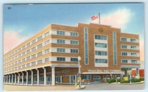 BRIDGEPORT, Connecticut CT ~ Roadside MUNICIPAL BUS TERMINAL 1950s-60s  Postcard