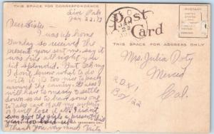 MT. TALLAC, LAKE TAHOE, California CA   SNOW CROSS on Mt. Tallac 1913 Postcard